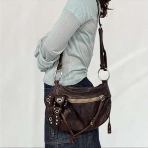 Miu Miu Brown Leather Shoulder Bag